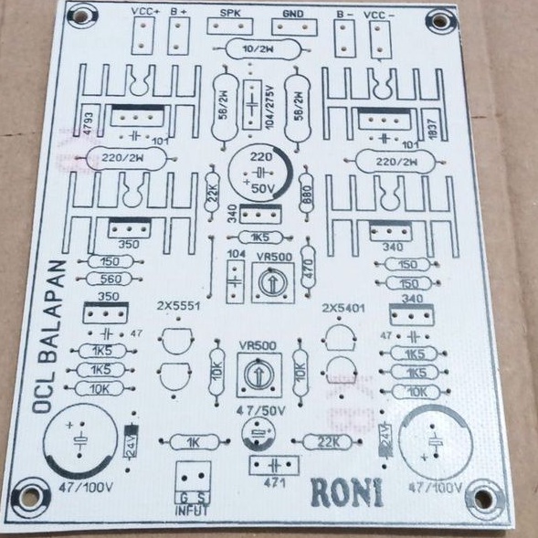 PCB 1500W OCL Balapan OCL khusus lapangan Fiber..