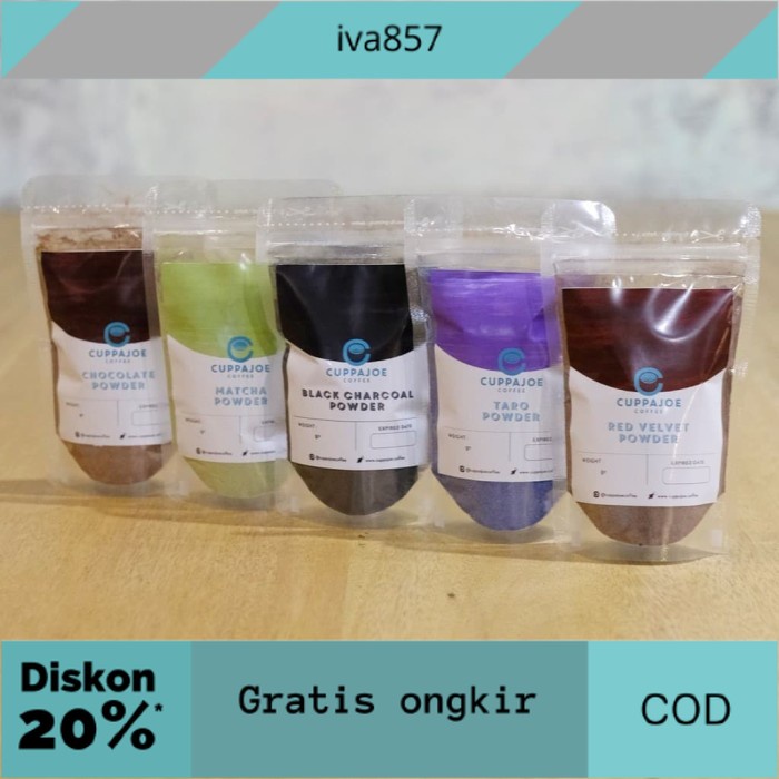

PROMO Bubuk Minuman Paket Bubuk Minuman 5 Rasa (Red Velvet, Taro, Matcha, Ch GRATIS ONGKIR