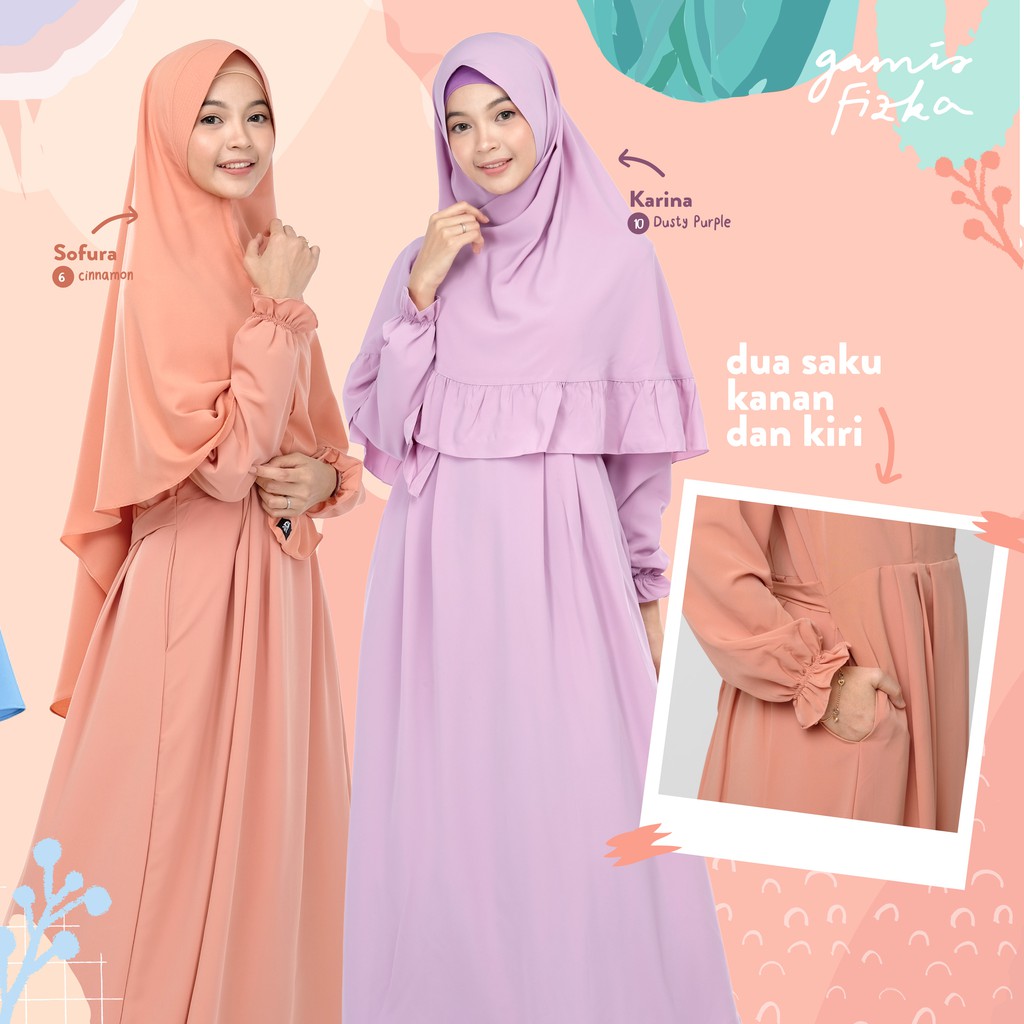 Gamis Fizka | Elegant | Mewah | Murah