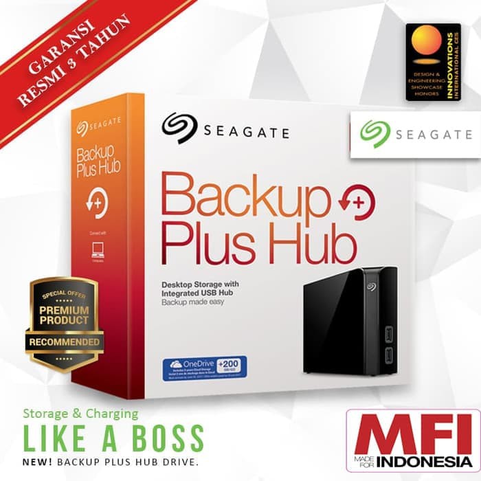 Seagate Backup Plus Hub 6TB Desktop - Hardisk Eksternal / External 3.5