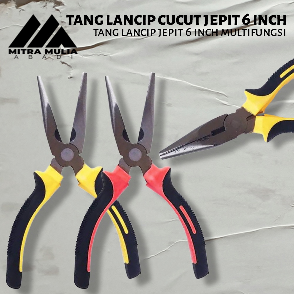 Tang Lancip 6 Inch Inci l Tang Cucut Jepit l Long Nose Pliers