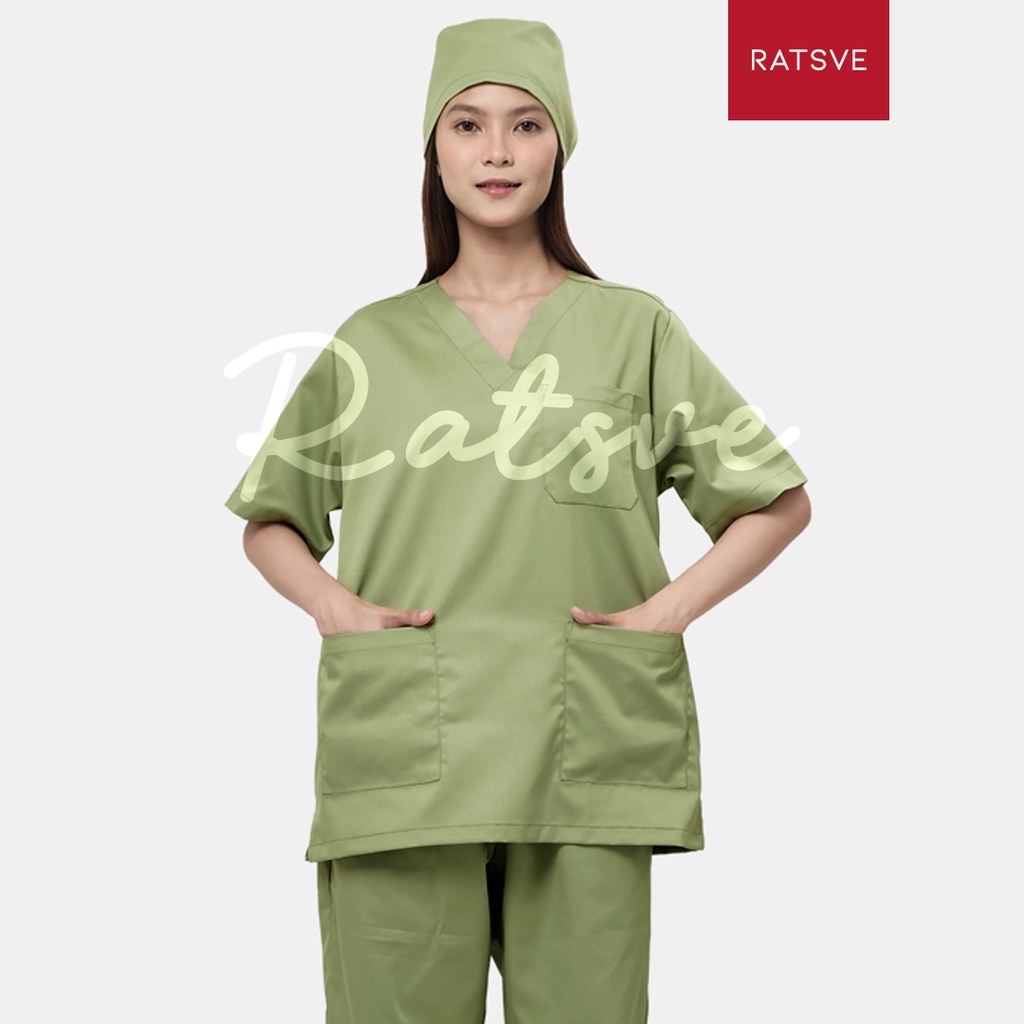 Jual Baju Jaga Baju Ok Setelan Baju Medis Oka V Neck Scrub Dokter Seragam Perawat Lengan 