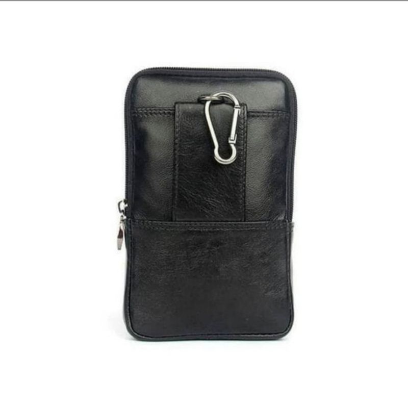 Dompet Hp Kulit/Tas Hp/Dompet pria/Sarung Handphone 2376-HITAM