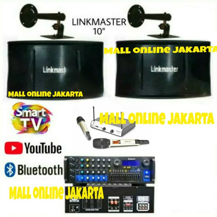 Paket karaoke linkmaster 10 inch ashley voice wireless bluetooth sound