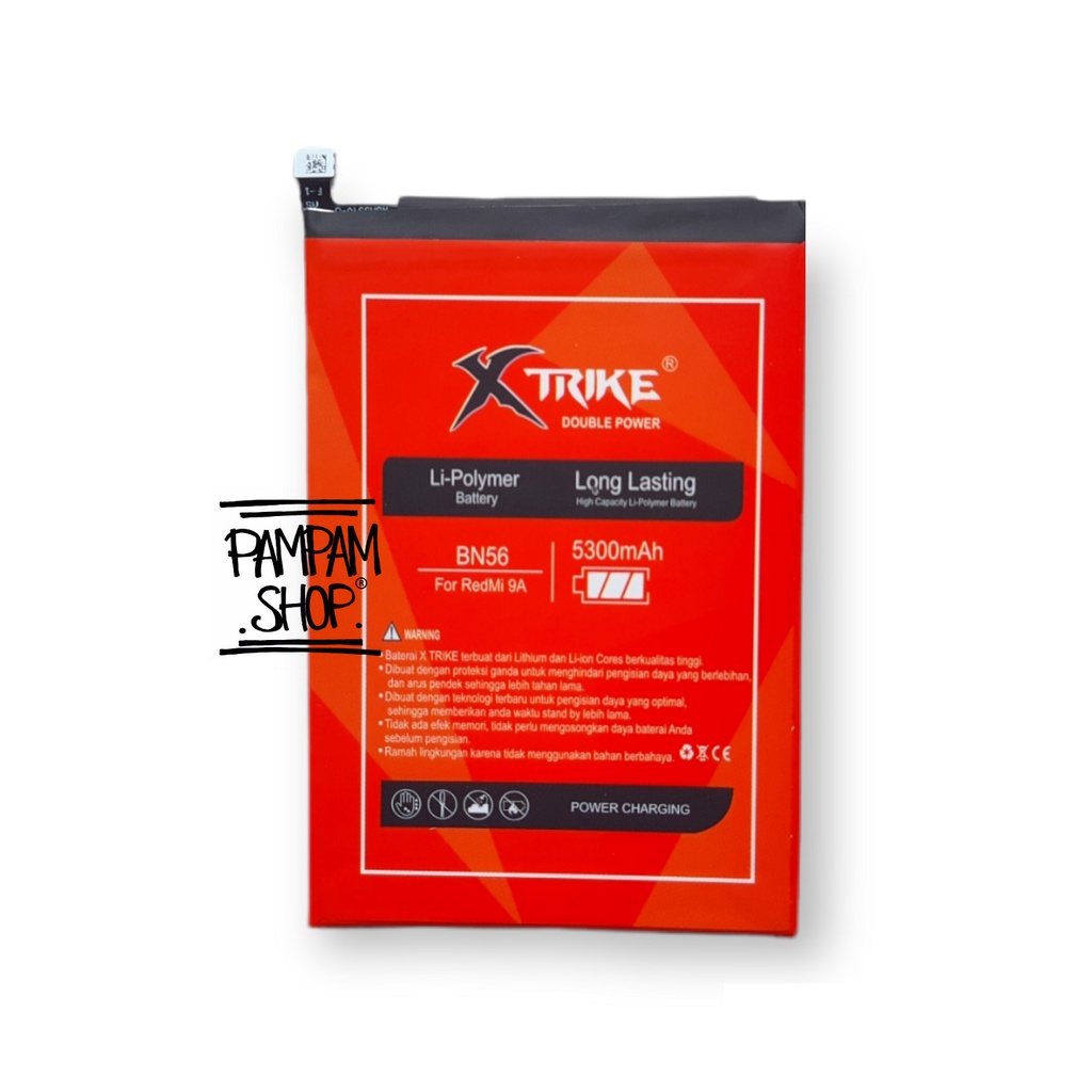 Baterai XTRIKE Double Power Original XiaoMi BN56 Redmi 9A 9C Batre Batrai Battery Ori HP Handphone BN 56