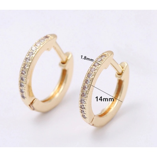 Anting bulat permata