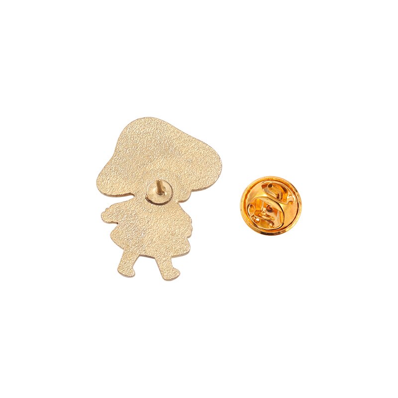 Mushroom Girl Enamel Pin Flower Book Bear Brooch Badges Clothes Lapel Pin Cap Bag Creative Fun Jewelry Gift For Child