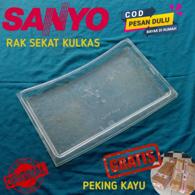 RAK SEKAT RAK TENGAH RAK TATAKAN KULKAS SANYO UKURAN 45,5 X 28 CM ORIGINAL