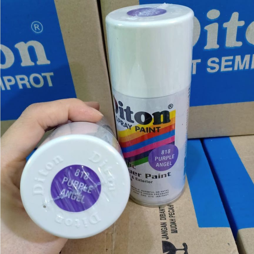 DITON Spray Paint Acrylic Lacquer Paint Pilox Cat Semprot - 818 Purple Angel / Ungu (150cc/Kecil)