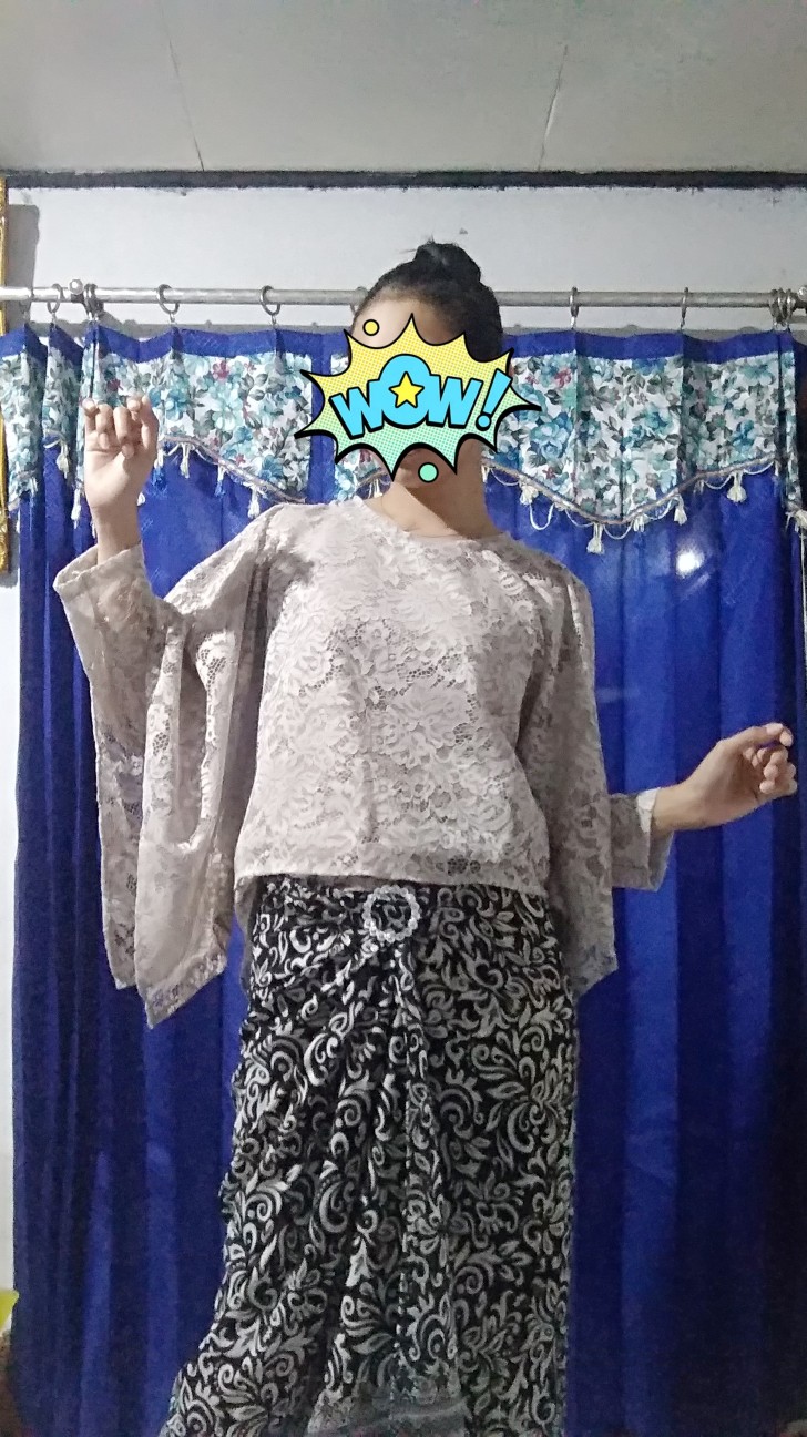 Kebaya Modern  Brukat Brokat Jenita 3in1 Set Outer Cape Atasan Rok Batik Pesta Kondangan Dm