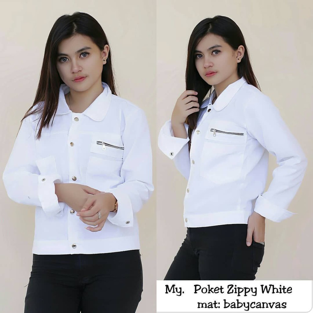 Polan Jaket - Jaket Pocket Zippy Wanita