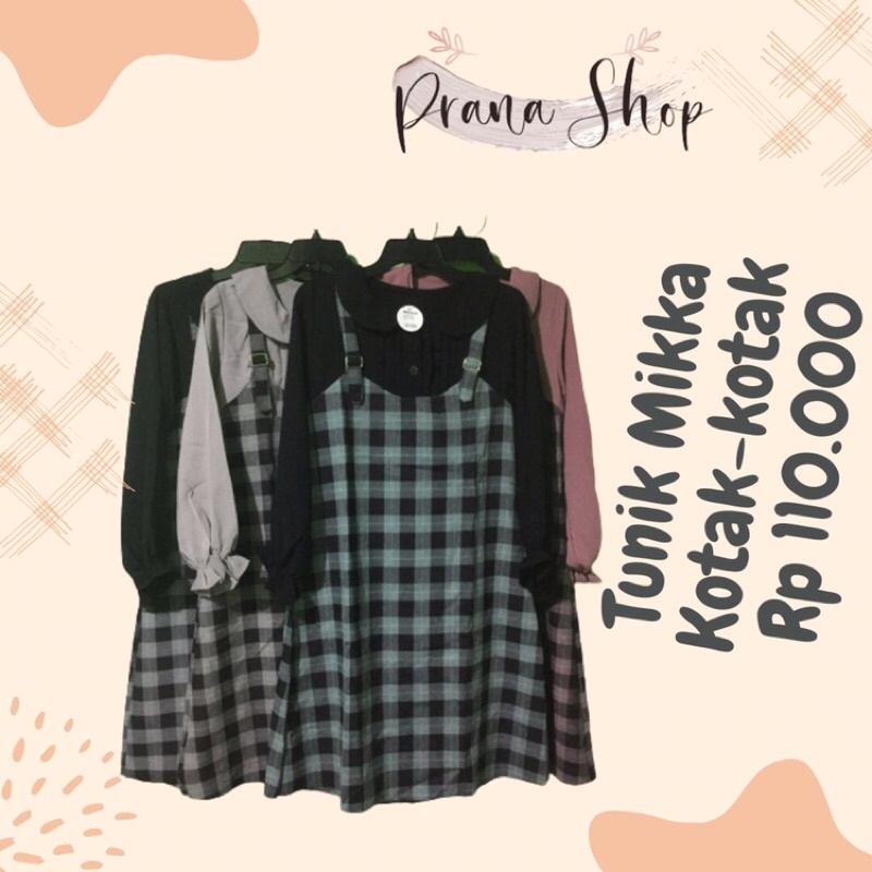 Baju Tunik Wanita Flanel / Kotak by Mikka