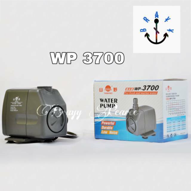 Pompa Kolam Ikan Koi 2 Meter - Mesin Air Terjun Celup Low Watt Submersible Aquarium Water Pump Yamano WP 3700