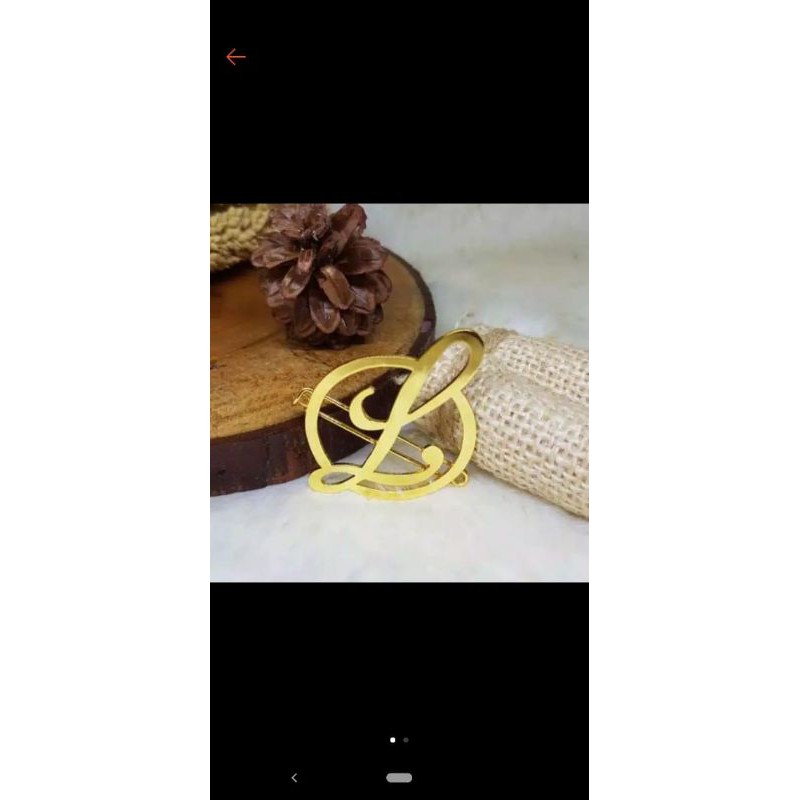 bross hijab request logo hijab desain bebas titanium kuningan murah awet COD gratis ongkir