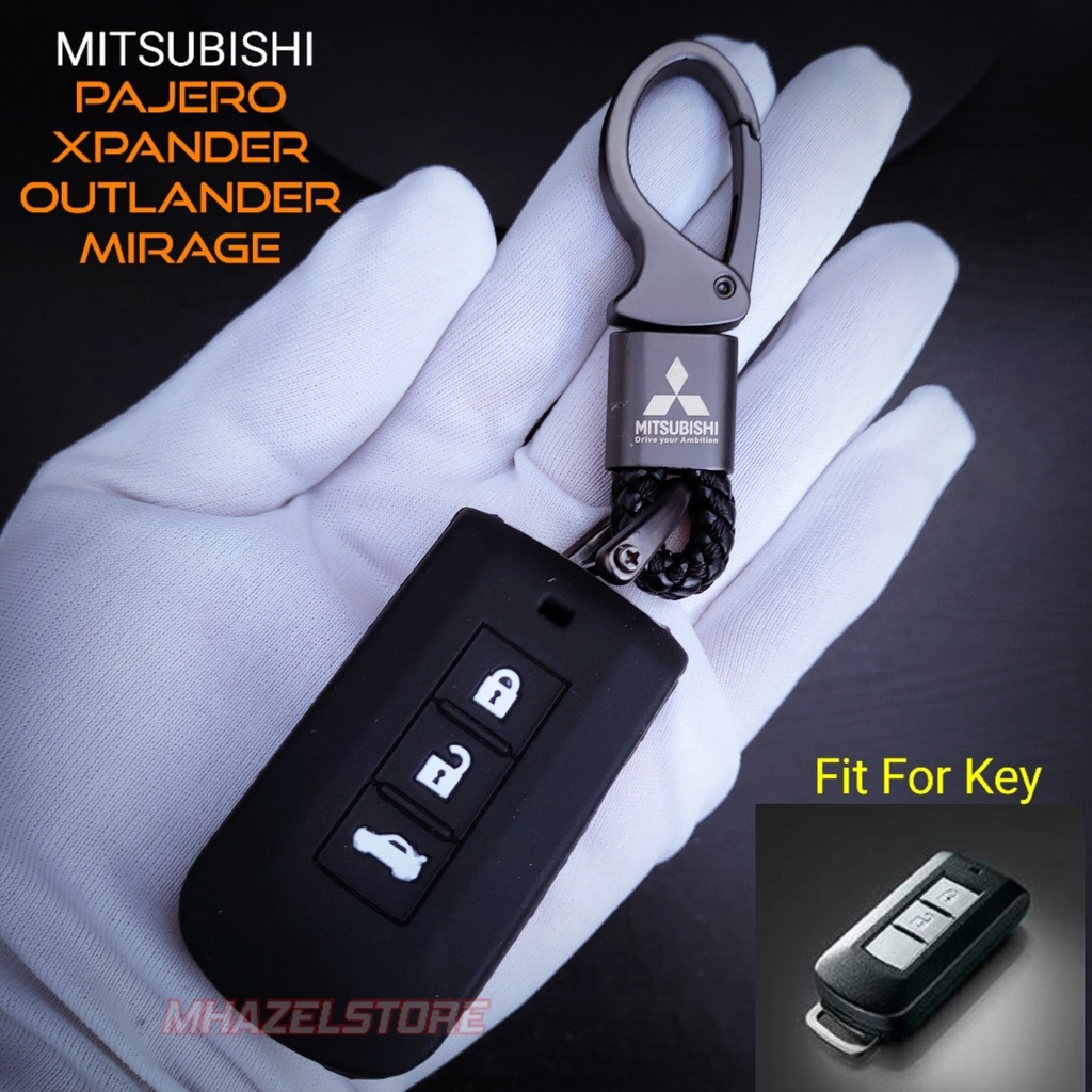 Gantungan kunci sarung remote keyless cover casing MOBIL MITSUBISHI PAJERO OUTLANDER XPANDER MIRAGE