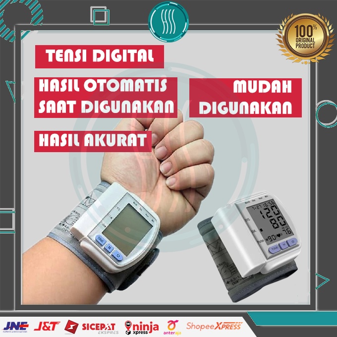 Alat Pengukur Tekanan Darah Tensimeter Digital Akurat Ergonomis Tensi Digital Pergelangan Tangan Bat