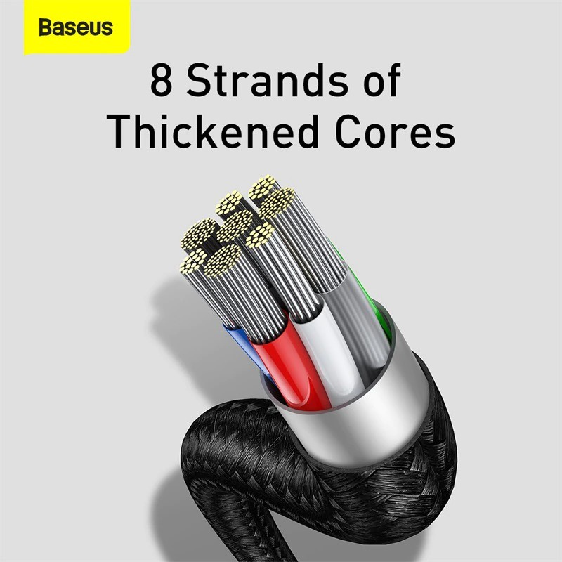 Baseus Kabel Data 2in1 Fast Charging Type C to Type C &amp; iPhone Lightning 100W PD QC Flash Series Data Cable