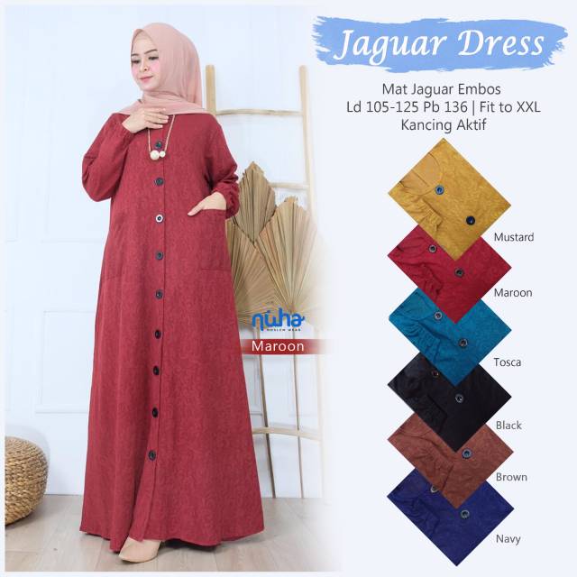 JAGUAR DRESS by Nuha/GAMIS RAJUT SAMPAI UKURAN JUMBO/BUSUI