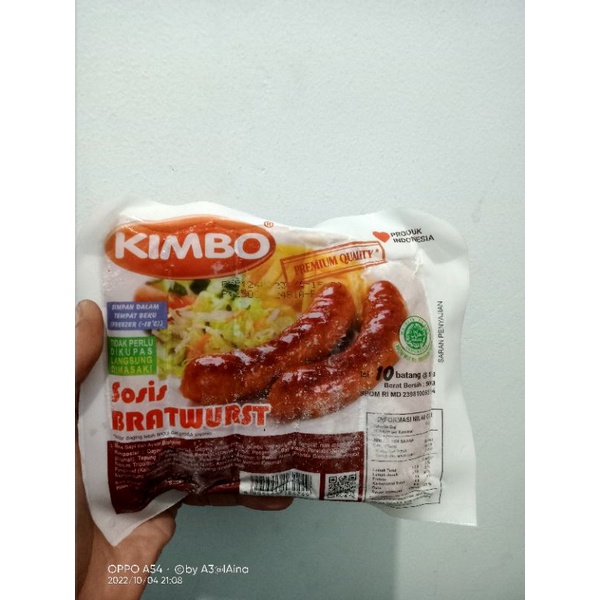 

KIMBO SOSIS BRATWURST 500 GRAM ISI 10 POTONG