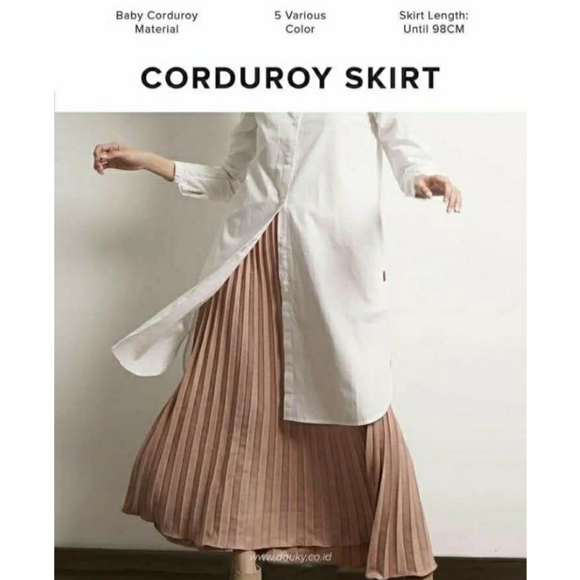 LONG SKIRT CORDUROY BY DAUKY/ROK PLISKET KEKINIAN