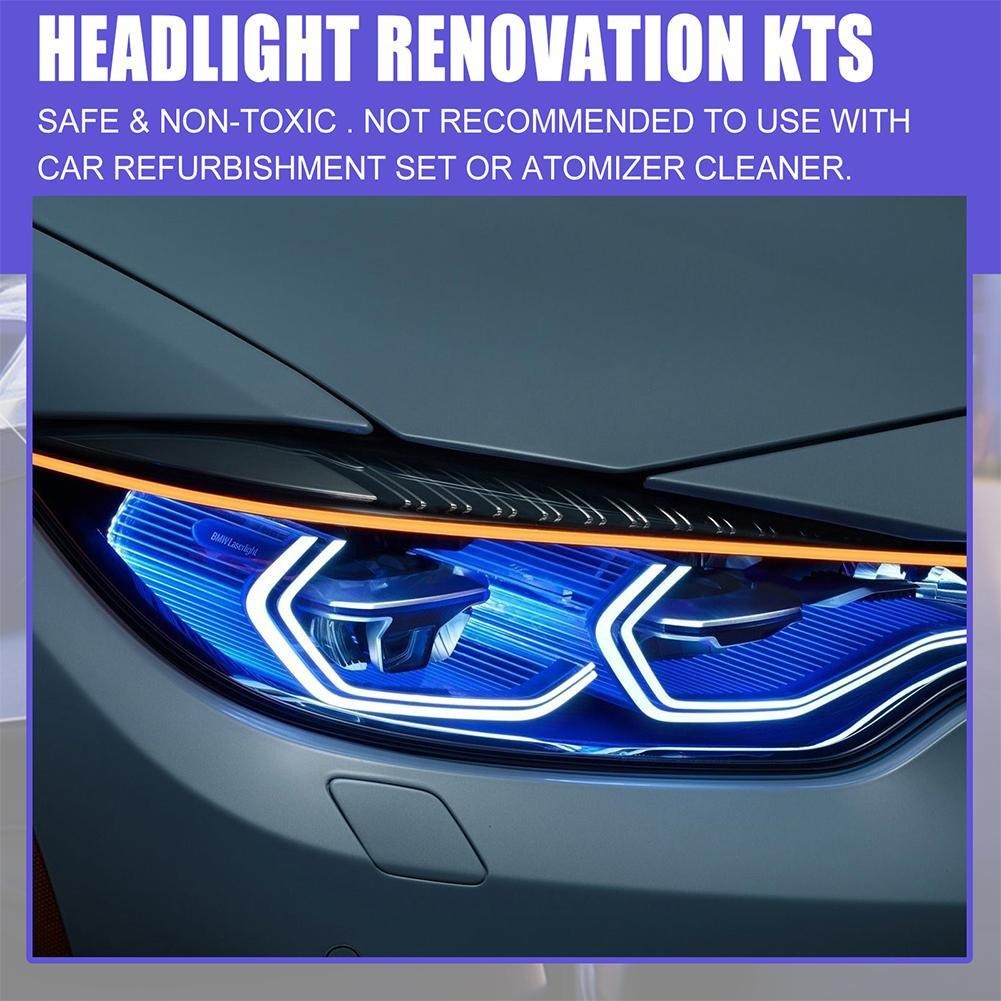 [BISA COD] Cairan Pemutih Kaca Lampu Mobil Buram Kuning Pembersih Anti Gores Headlight Headlamp Instan Repair Headlight Polish 30ml