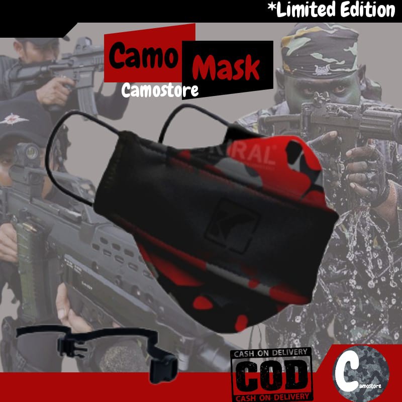 Masker Kain 3 Lapis Motif Pria Keren Kpop Premium