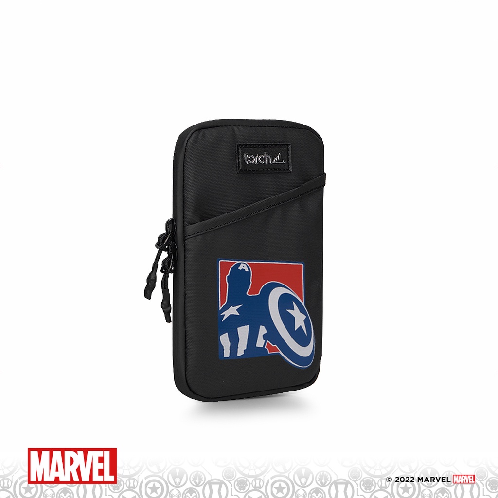 TORCH Depok Captain America 2 (Silhouette R-B ) Incheon Neck Wallet Black