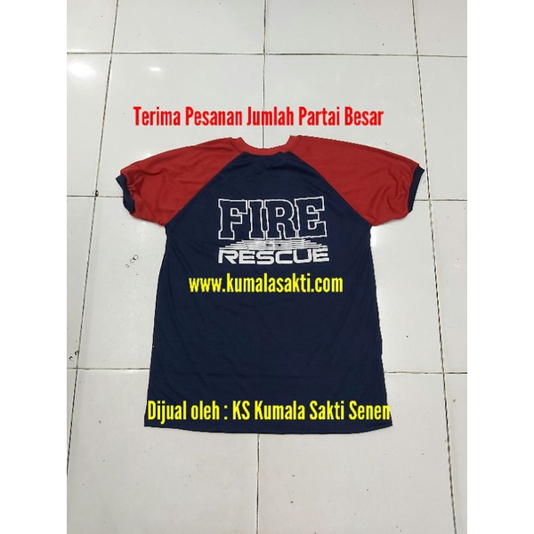 Kaos Damkar Pemadam Fire Reacue Bahan Bagus Biru Dongker-Tas Damkar Pemadam-Helm Damkar Pemadam-Kapak Damkar Pemadam-Sepatu Topi Damkar