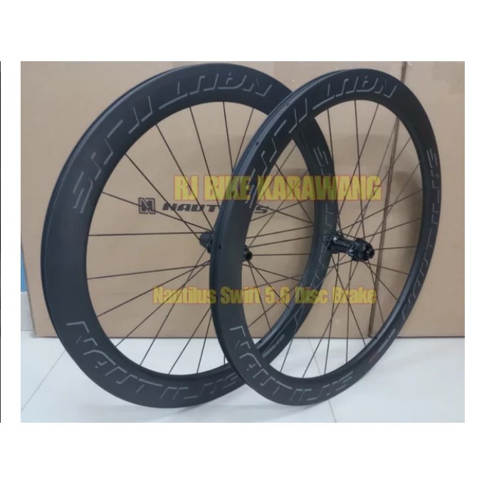 Wheelset Roadbike Balap 700c Nautilus Swift 5.6 V2 Carbon Disc Brake