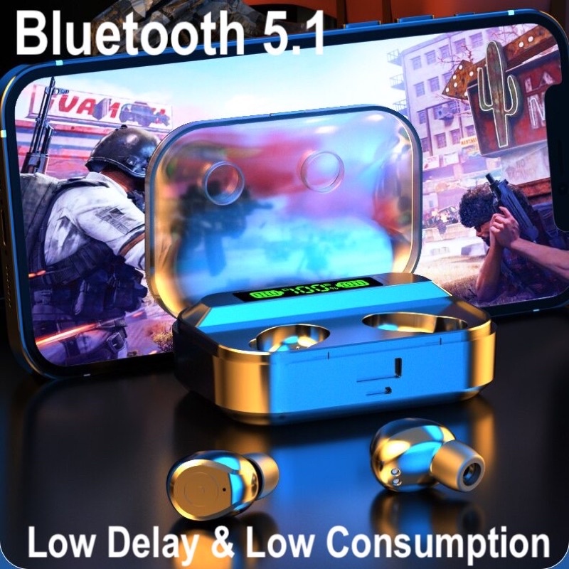 （COD）TWS m10 Wireless Earphone Headset Bluetooth 5.0 Dengan Mikrofon HIFI Stereo 9D With 3000 mAh Powerbank-4