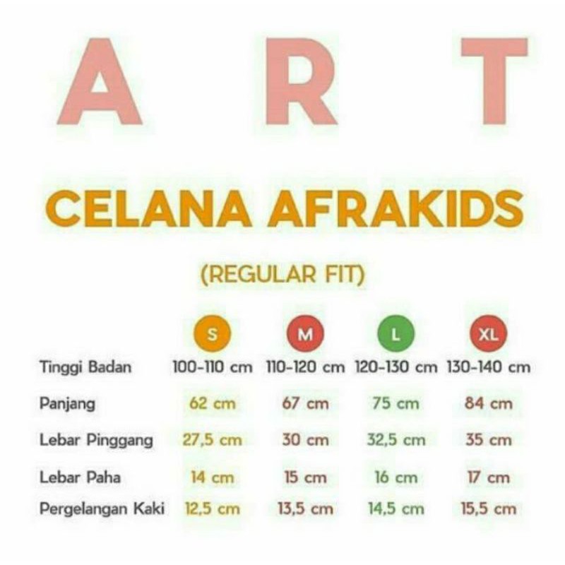 Celana Afrakids Fashion Perempuan FAC005