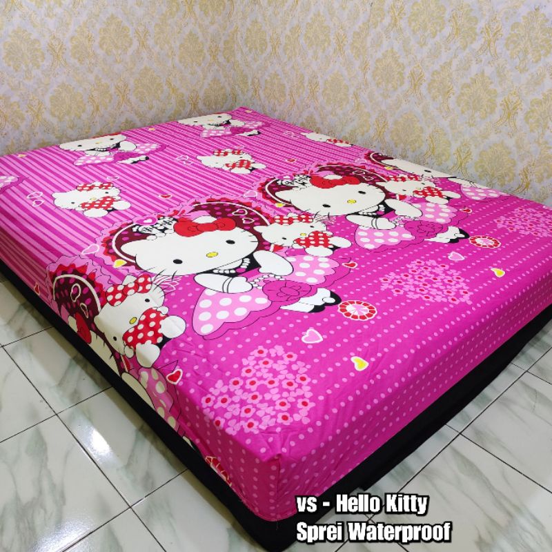 SPREI WATERPROOF MOTIF SPREI ANTI OMPOL 120 160 180 200-WP Hk Love