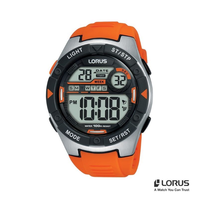 JAM TANGAN PRIA LORUS R2303NX9 ORIGINAL - ORANYE SILVER