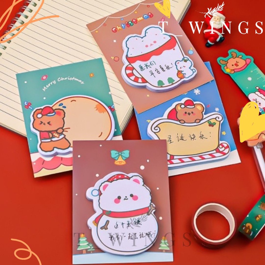 

[ Medan ] 30Lembar StikyNote Merry Christmas / StiCky Note Natal / Memopad