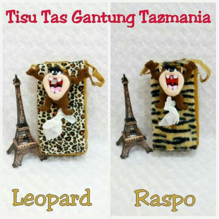 TERLARIS / Tempat Tisu Model Tas Gantung Tazmania Motif Leopard or Raspo Loreng
