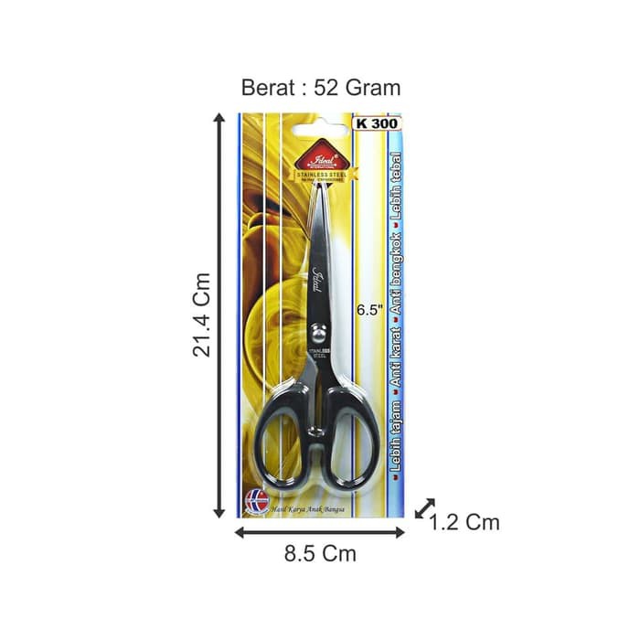 

Grosir IDEAL K300 Gunting Medium (Scissors) Elegan