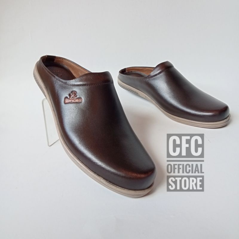 Sepatu Sandal Selop Pria Kulit Asli Bustong Pria Kulit Asli Tutong Asli Kulit