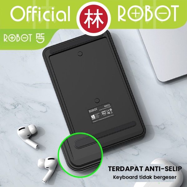 ROBOT RK01 Wired Numeric Keypad Black Tombol Multimedia Multifungsi