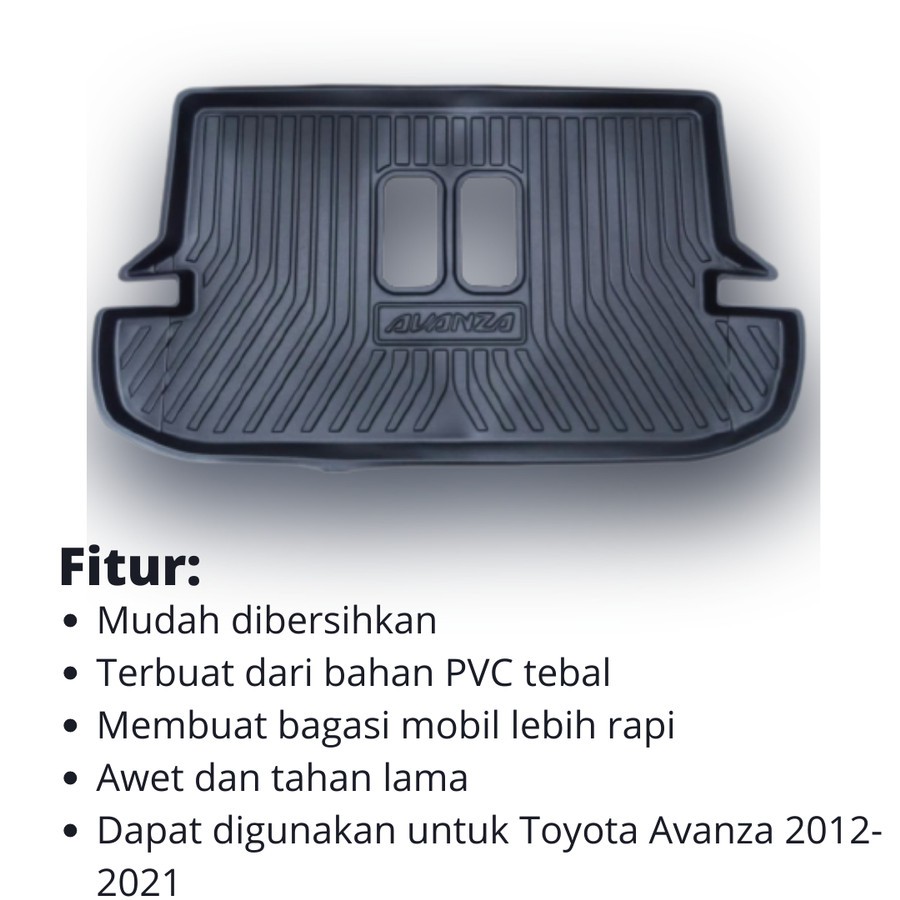 Karpet Bagasi Trunk Tray Toyota Avanza 2012-2021 Karpet Cargo Avanza