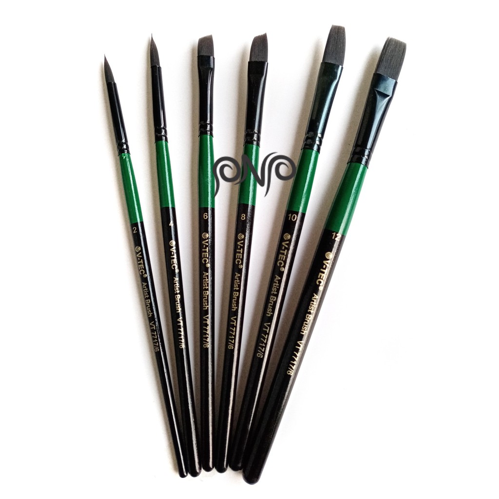 V TEC Artist Brush Set VT 7717 6 Isi 4 Kuas Lukis V Tec V TEC Artist Brush Set VT 7717 6 Isi 4 Kuas Lukis V Tec