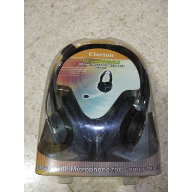 Headphone + microphone clarion EM 4000