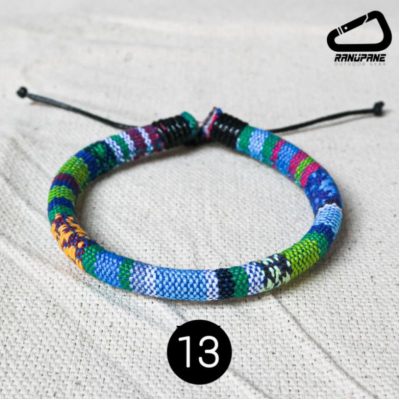 Gelang Tenun Etnik Songket Gelang khas Lombok Motif Unik Gelang Vintage Etnik Etnic Pendaki Gunung Pria Wanita-13