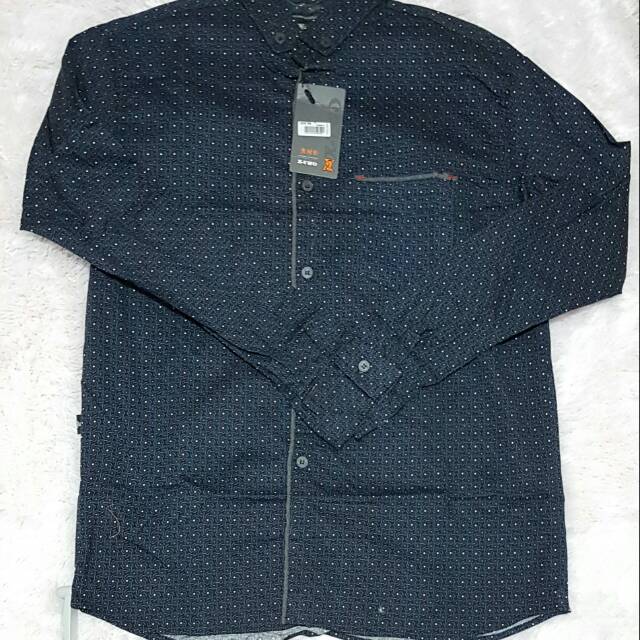Kemeja Panjang Dark Blue X-Two