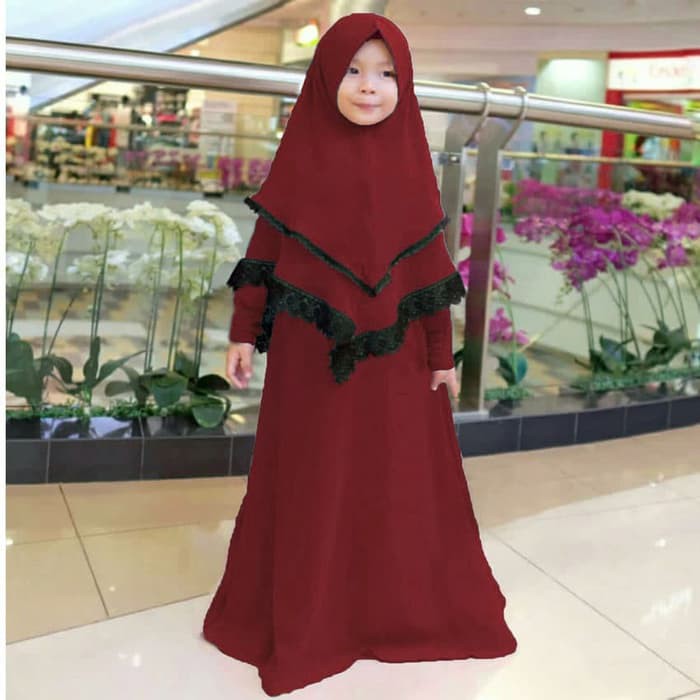 [Syari Anak Gempi SW] gamis anak muslim wolly crepe var color