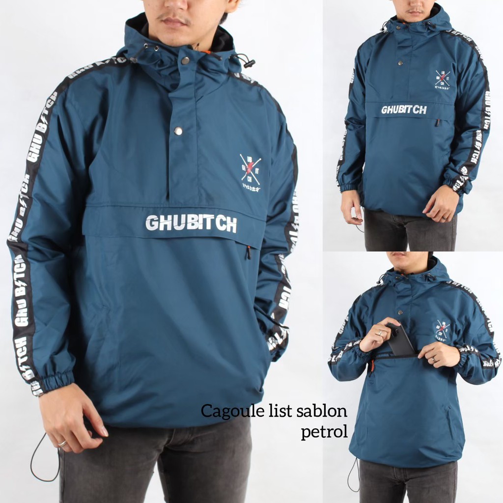 AKN- JAKET CAGOULE  LIST PRIA / JAKET CAGOULE GHUBITC ORIGINAL / JAKET CAGOULE WATERPROOF TERMURAH