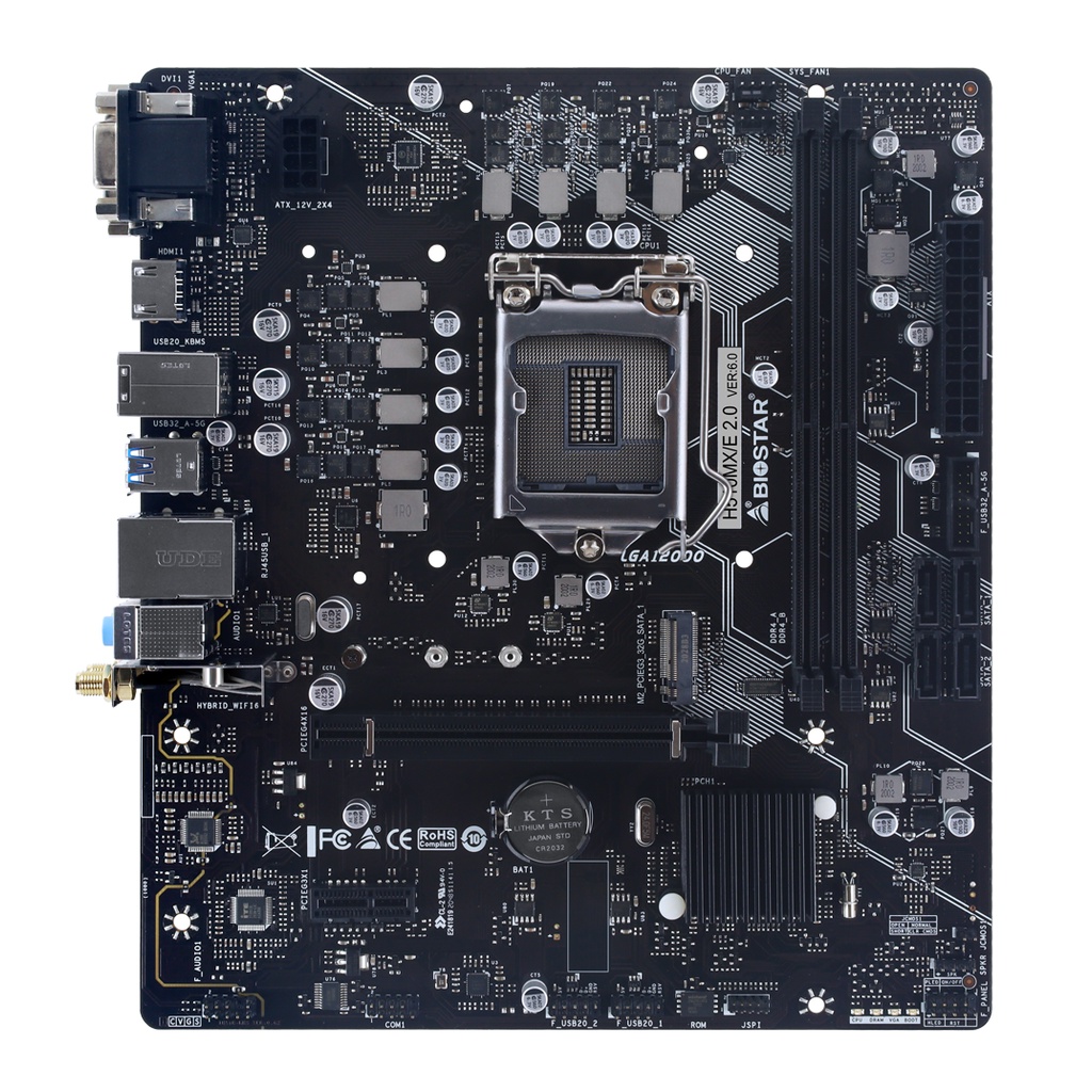 Biostar Motherboard H510MX/E Intel H510 DDR4 LGA 1200