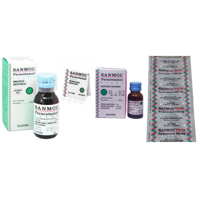 SANMOL SIRUP-TABLET-DROPS OBAT PENURUN PANAS