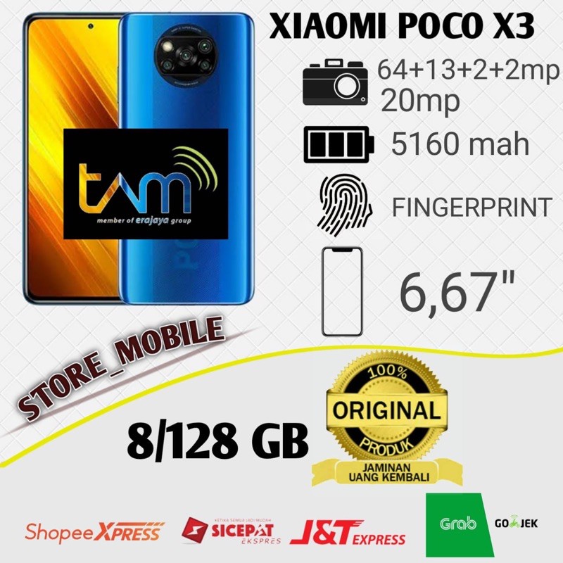 XIAOMI POCO X3 8/128 NFC RAM 8GB ROM 128GB GARANSI RESMI