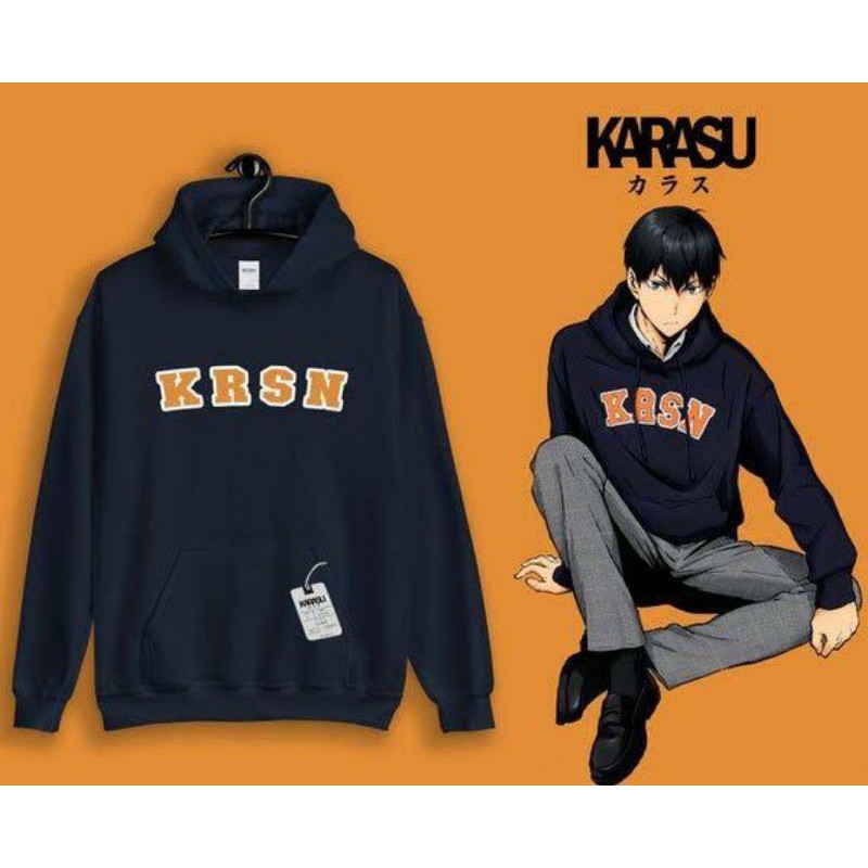 Jaket Hoodie Jumper Anime Haikyuu !! KRSN karasu cosplay