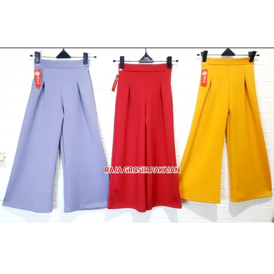 Celana Kulot Panjang Polos Anak Usia 2-9 Thn Scuba Premium / Size S-M-L-XL / Bisa Pilih Warna